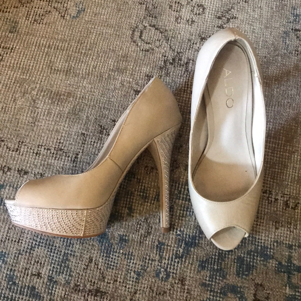 Platform Nude Occasion Heels